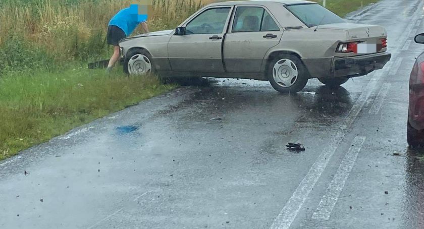 Mercedesem uderzył w barierki