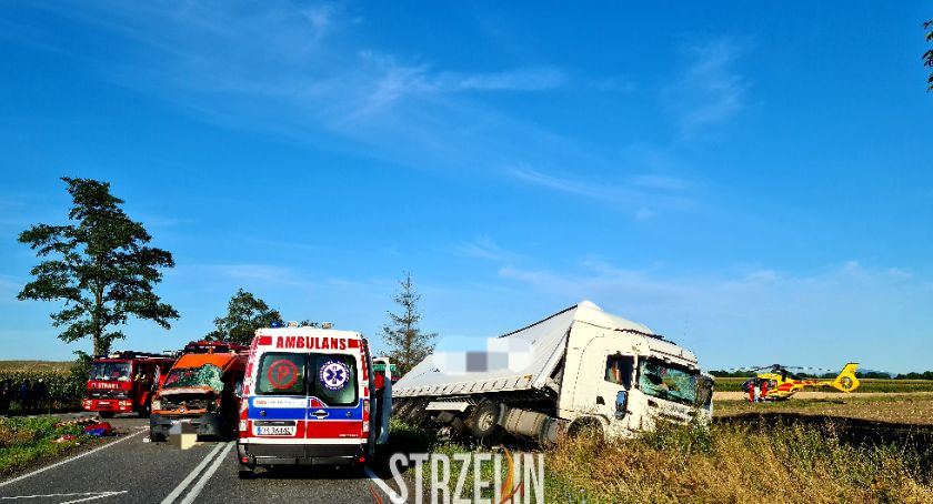 Zderzenie busa z ciężarówką pod Wiązowem