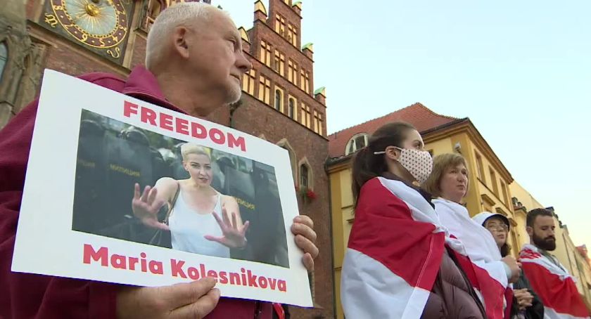 Solidarni z Białorusią - pokojowy protest we Wrocławiu