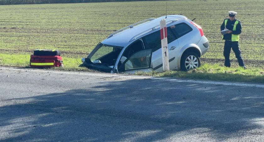 Zderzenie auta osobowego z ciężarowym na drodze krajowej nr 5