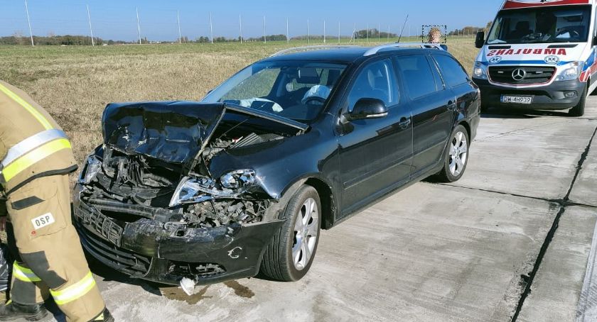 Kolizja trzech aut na 143 kilometrze autostrady A4 w kierunku Legnicy