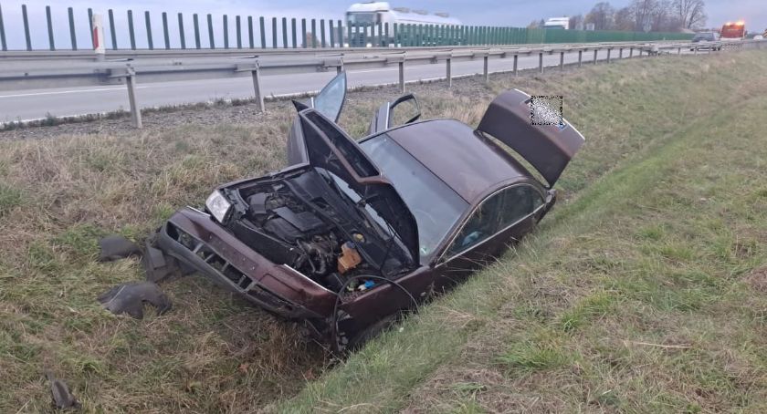 Kolizja na 110 kilometrze autostrady A4 w kierunku Wrocławia