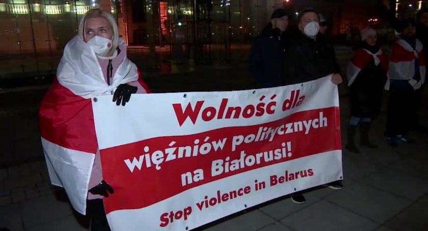 Akcja solidarnościowa we Wrocławiu dla białoruskich więźniów politycznych