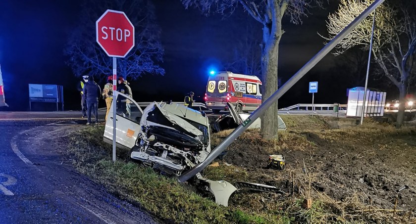 Wypadek na trasie Strzelin - Wrocław. Jedna osoba zakleszczona w pojeździe