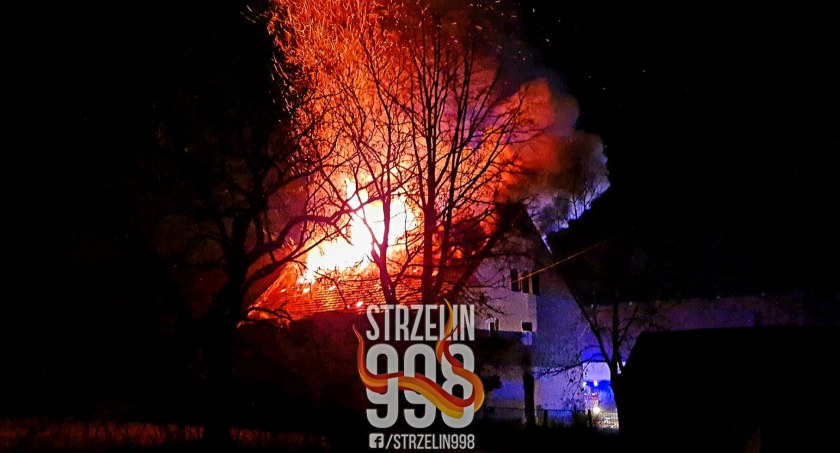 Pożar budynku w Mańczycach