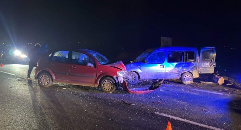 Pijany kierowca spowodował wypadek na krajowej piątce