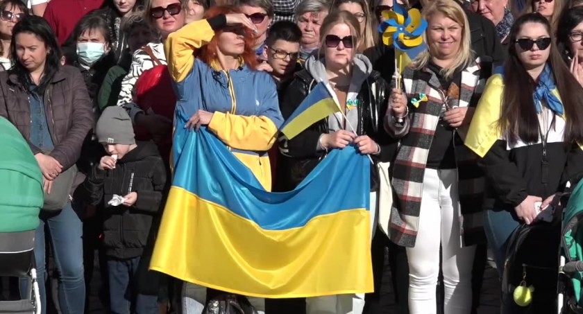 Demonstracja solidarności z Ukrainą we Wrocławiu