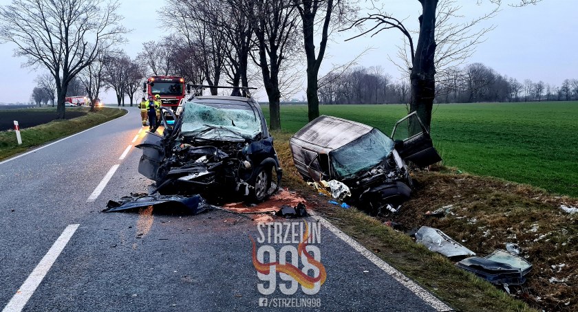Czołowe zderzenie na trasie Strzelin-Oława