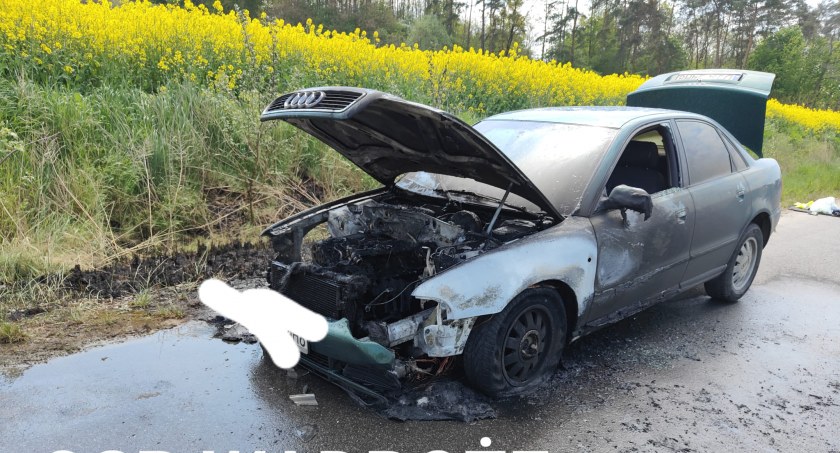Audi zapaliło się podczas jazdy