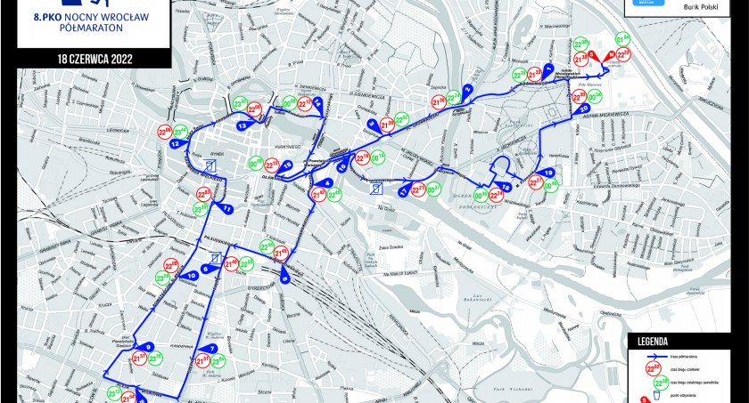 8. PKO Nocny Wrocław Półmaraton. Trasa biegu i związane z nim utrudnienia w ruchu