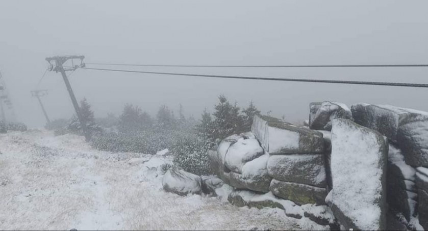 Pierwszy śnieg w Karkonoszach