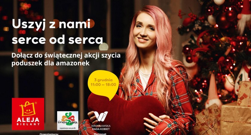 Uszyj z nami serce od serca - charytatywna akcja szycia poduszek dla amazonek