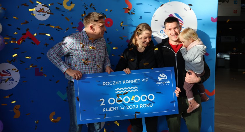 Aquapark najpopularniejszą atrakcją Dolnego Śląska. Pan Adam okazał się 2.000.0000 gościem Wrocławskiego Parku Wodnego