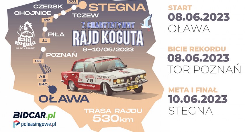 Ponad 2,6 tys. niecodziennych pojazdów przejedzie przez Polskę w ramach Charytatywnego Rajdu Koguta