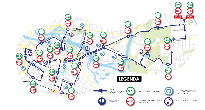 Nocny Półmaraton we Wrocławiu-zmiany drogowo-komunikacyjne
