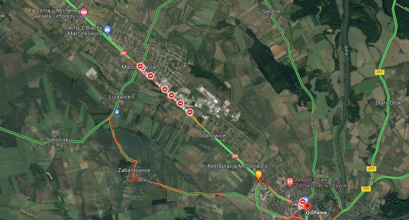 Uwaga kierowcy trasa Wrocław-Oława zablokowana. W Stanowicach znaleziono pociski artyleryjskie, na miejscu pracują saperzy