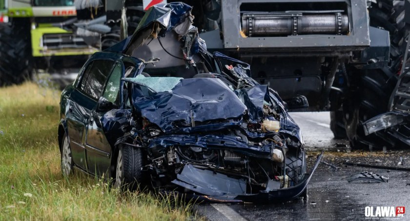 Tragiczny wypadek na trasie Oława-Strzelin. Nie żyje 20-letni mężczyzna