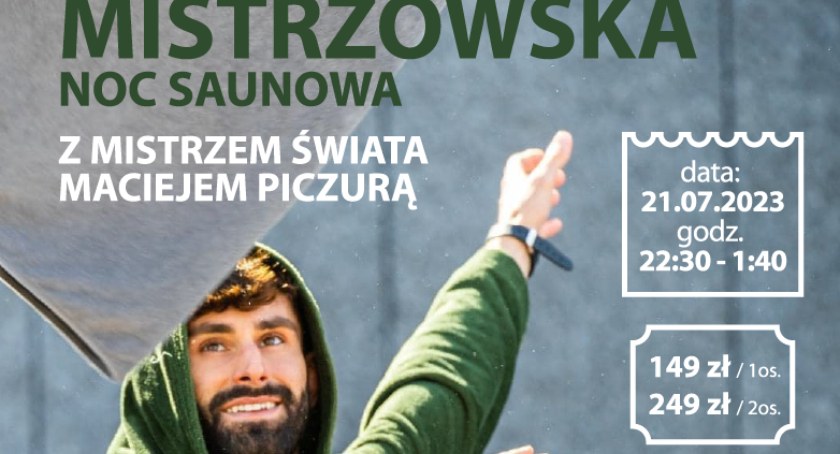 Aquapark Wrocław zaprasza na Mistrzowską Noc Saunową