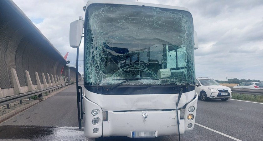 Zderzenie trzech autobusów na AOW w kierunku Kudowy