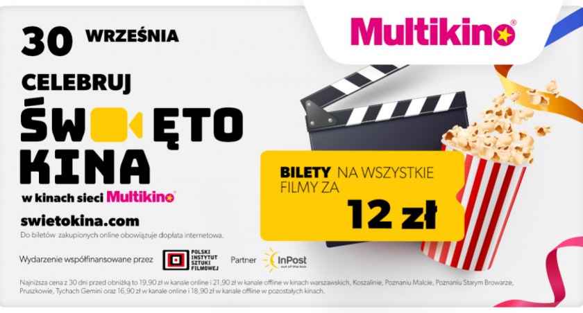 Już w sobotę Święto Kina w Multikinie - bilety na filmy za 12 zł!