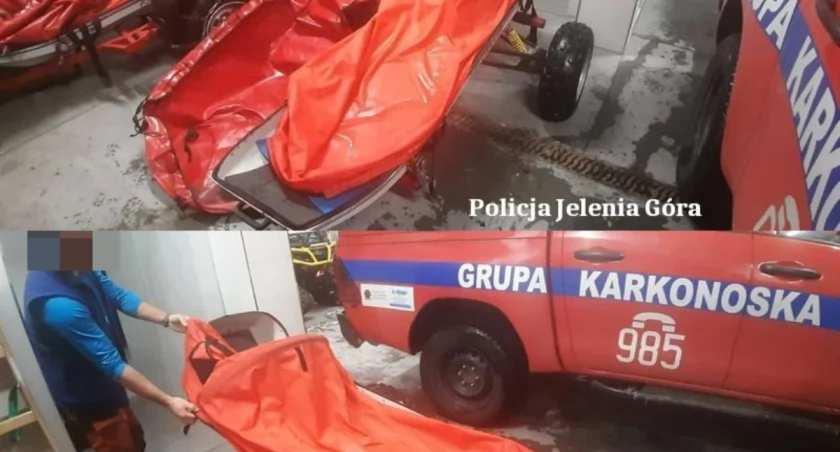 W podziękowaniu za udzieloną w górach pomoc, zniszczył sanie karkonoskiego GOPR. Został zatrzymany przez policjantów