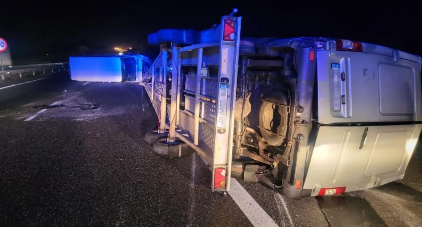 Wypadek na A4 tuż za węzłem Bielany Wrocławskie. Sprawcą zdarzenia obywatel Ukrainy