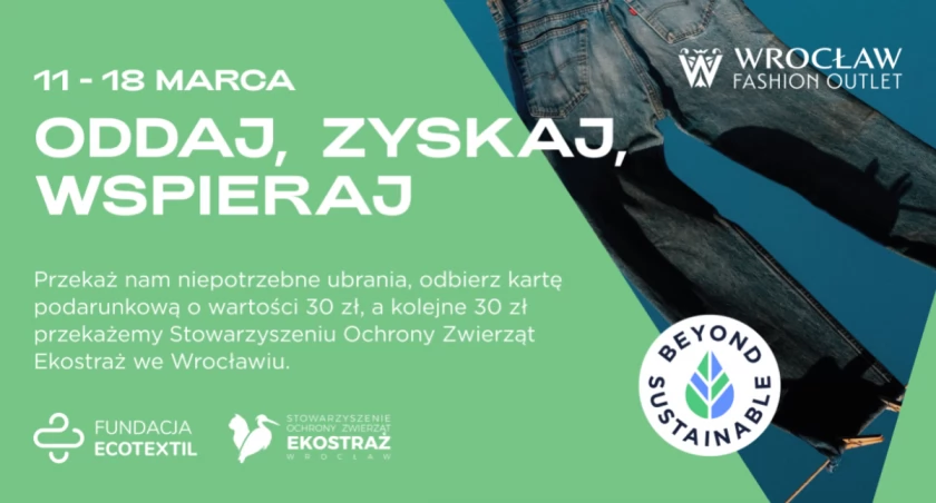 Oddaj, zyskaj, wspieraj! Zbiórka odzieży we Wrocław Fashion Outlet rusza już 11 marca