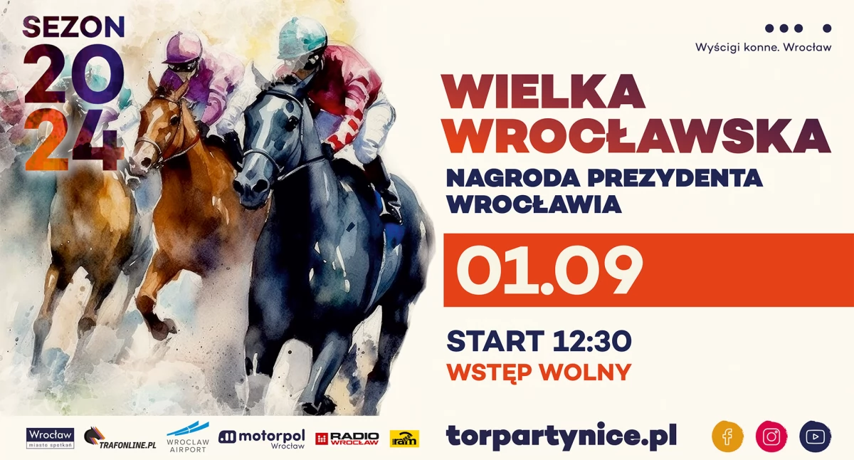 Wielka Wrocławska. Nagroda Prezydenta Wrocławia – 1 września (niedziela) godz. 12:30 – 19:0
