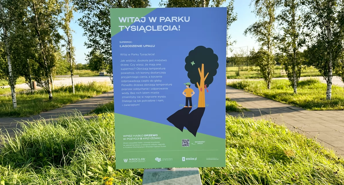 Ścieżka edukacyjna w Parku Tysiąclecia. Nowe wyzwania, nowy mechanizm i nagrody dla najmłodszych przygotowane przez Wrocław Fashion Outlet 