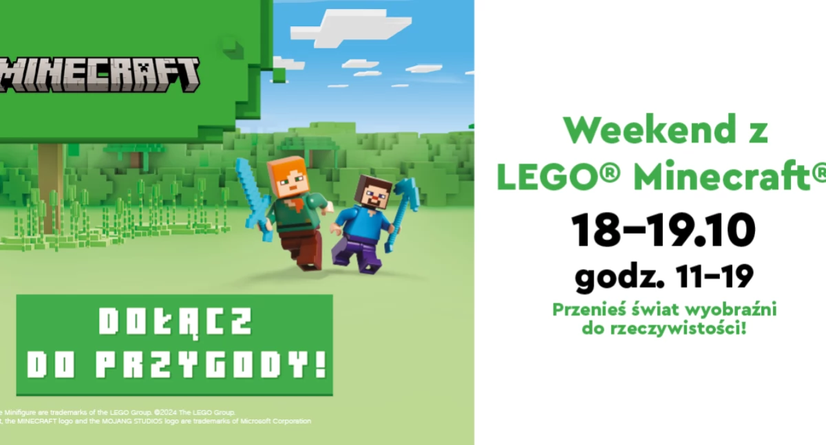 Wioska LEGO® Minecraft® w CH Korona, czyli weekend pełen kreatywnej zabawy