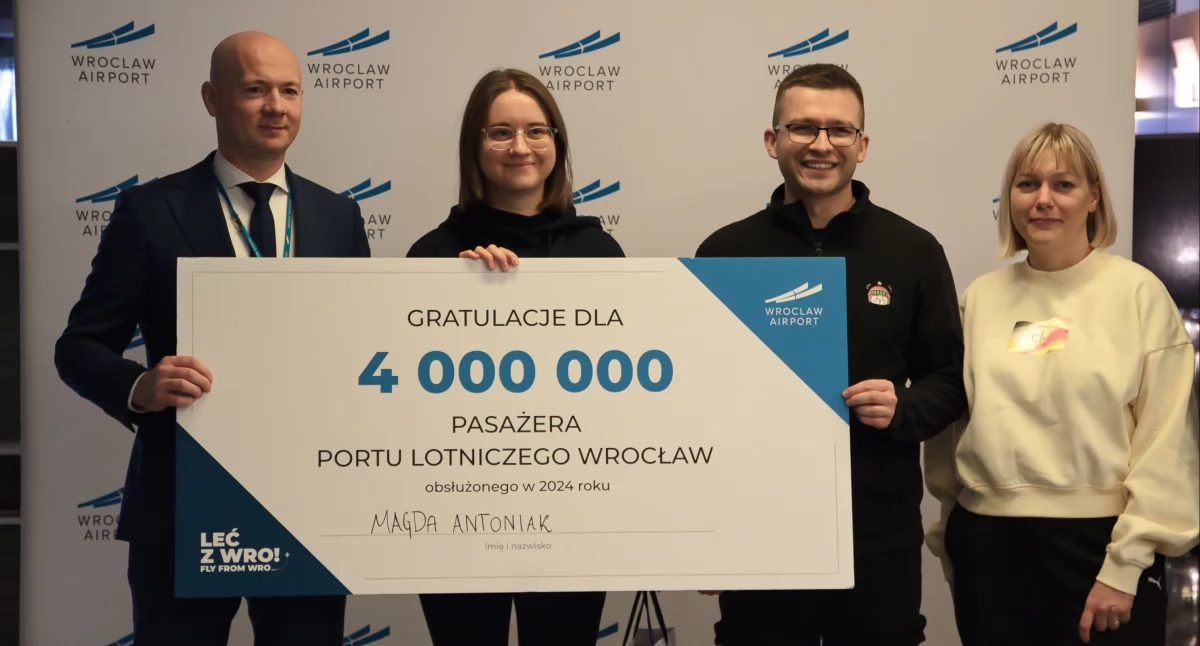 Rekord pobity! 4–milionowy pasażer obsłużony w Porcie Lotniczym Wrocław