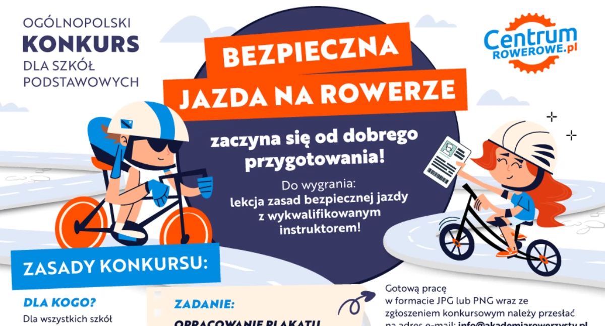 Ogólnopolski konkurs dla szkół podstawowych - do wygrania szkolenie z zasad bezpiecznej jazdy na rowerze!