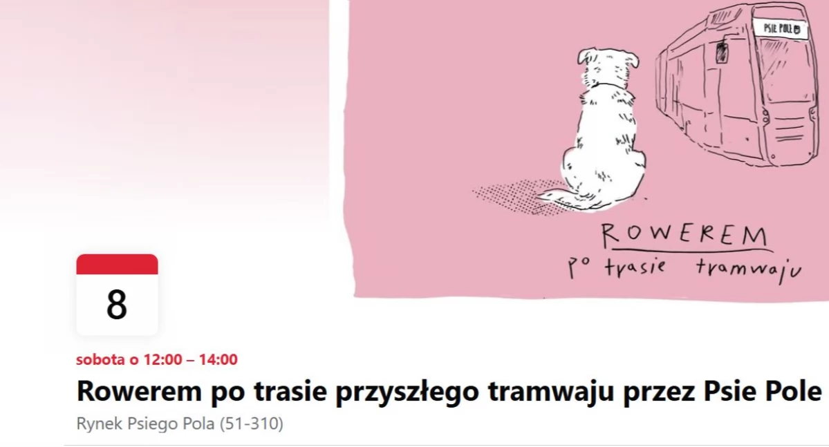 Rowerem po trasie przyszłego tramwaju. Ruszają konsultacje społeczne dotyczących trasy tramwajowej na Psim Polu