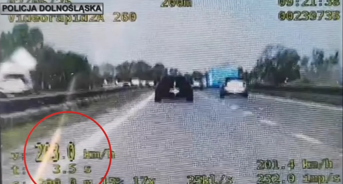 Podczas majówki pędził A4 ponad 200 km/h. Sytuację zarejestrował wideorejestrator grupy SPEED - FILM