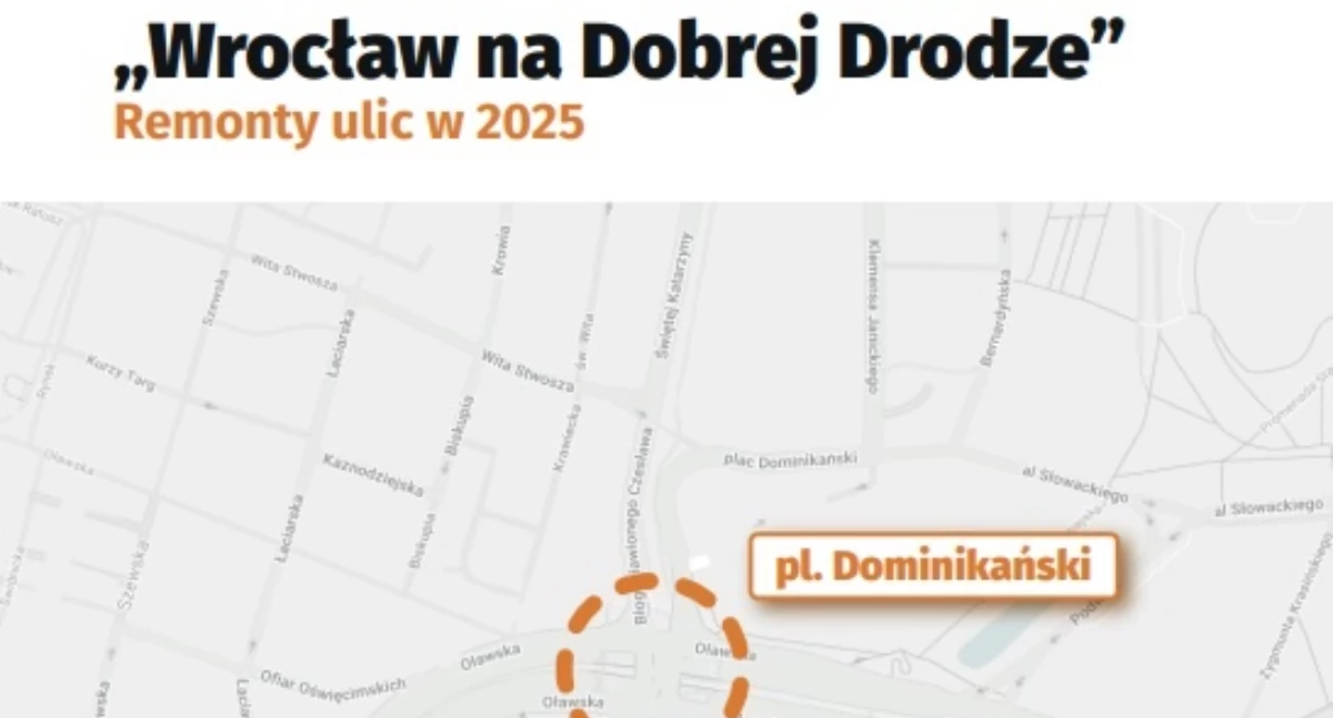 Wrocław na Dobrej Drodze - od 2 sierpnia remont w tunelach pod pl. Dominikańskim