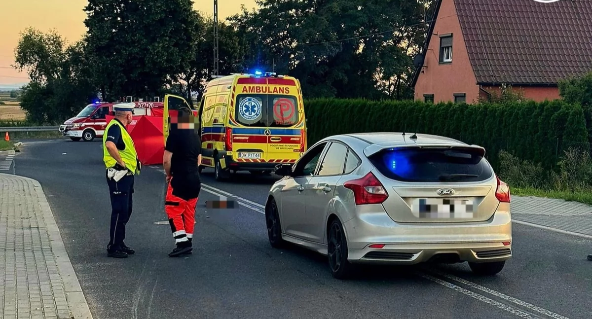 Tragiczny wypadek pod Oławą. 27-letni motocyklista zginął na miejscu. Nie miał kasku ani uprawnień