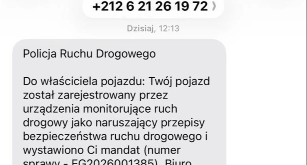 Uwaga na fałszywe SMS-y o mandatach drogowych. Oszuści próbują wyłudzić pieniądze i dane