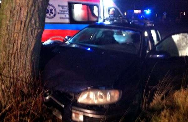 Uderzył w drzewo i wpadł do rowu – pijanego kierowcę zatrzymali policjanci