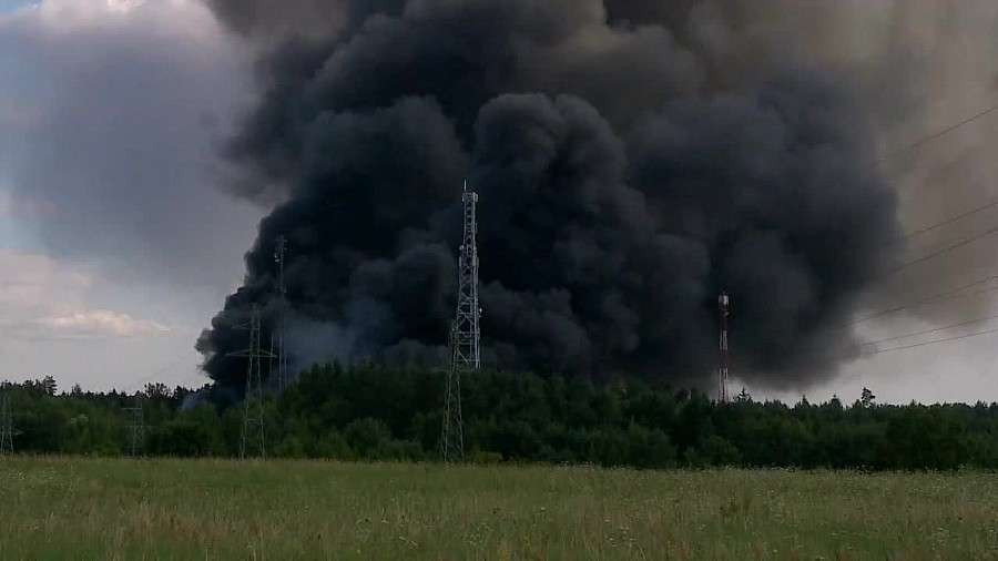 Pożar składowiska odpadów na Dolnym Śląsku.