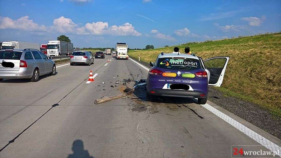 Zderzenie na autostradzie A4