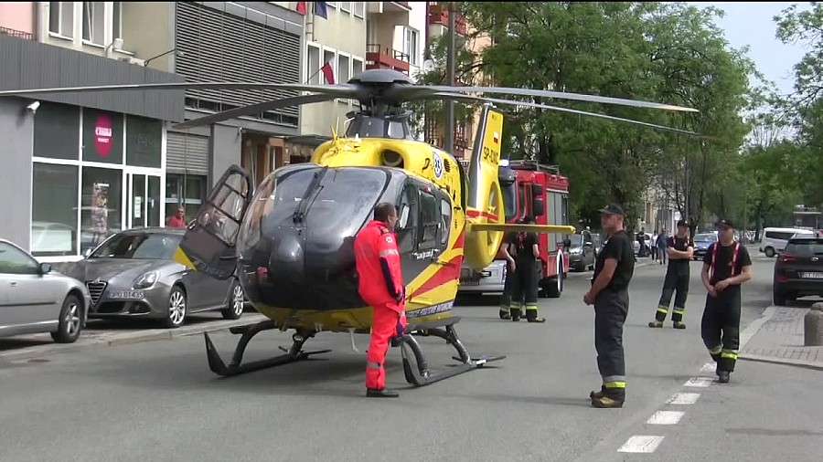 Przyleciał do chorego i się zepsuł. Helikopter LPR zablokował opolską ulicę na pięć godzin