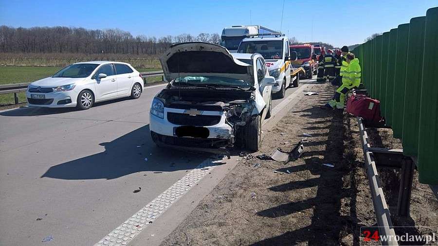 Zderzenie czterech pojazdów na  A4
