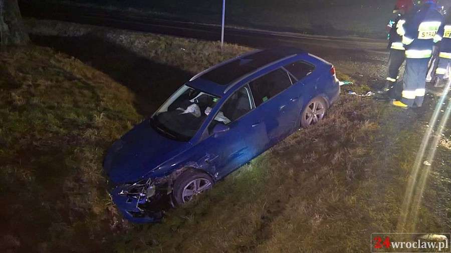 Wypadek na drodze Kostomłoty - Strzegom