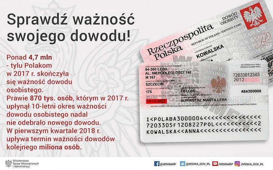 Warto sprawdzić ważność swojego dowodu osobistego