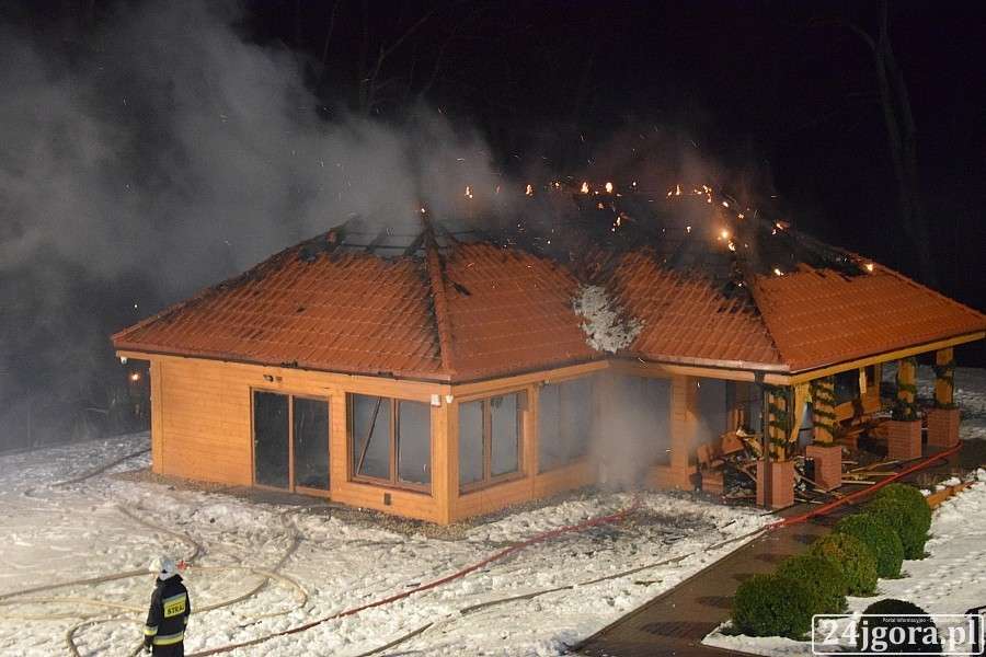 Pożar chaty grillowej w Szklarskiej Porębie
