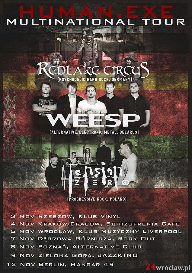 Koncert  “Human.exe” Multinational Tour - Weesp (BLR) + Tension Zero (PL) + Redlake Circus (GER)
