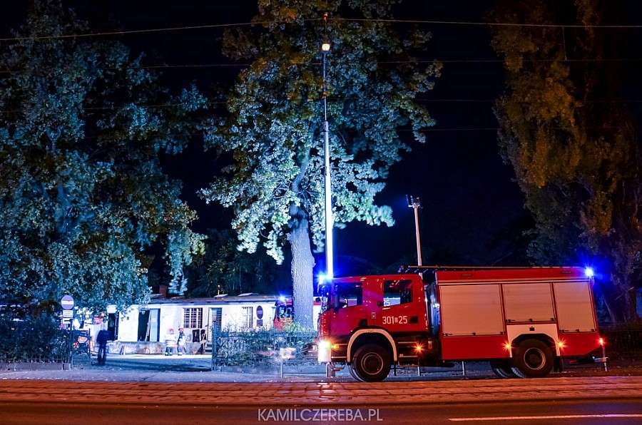 Pożar opuszczonego magazynu przy Dworcu Głównym PKP 