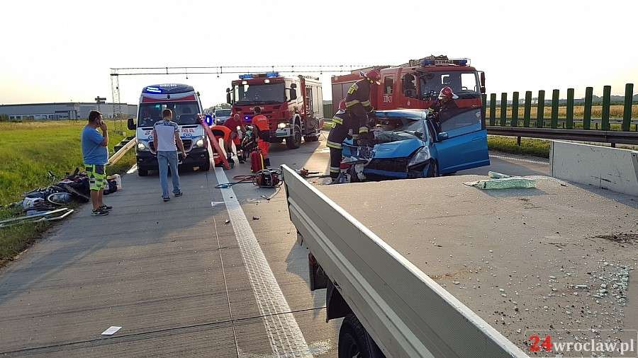 Straszny wypadek na autostradzie A4 pod Wrocławiem