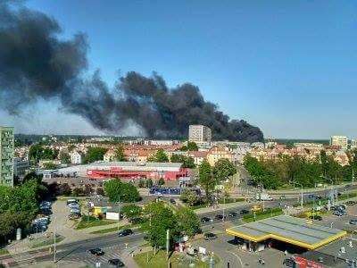 Ogromny pożar we Wrocławiu