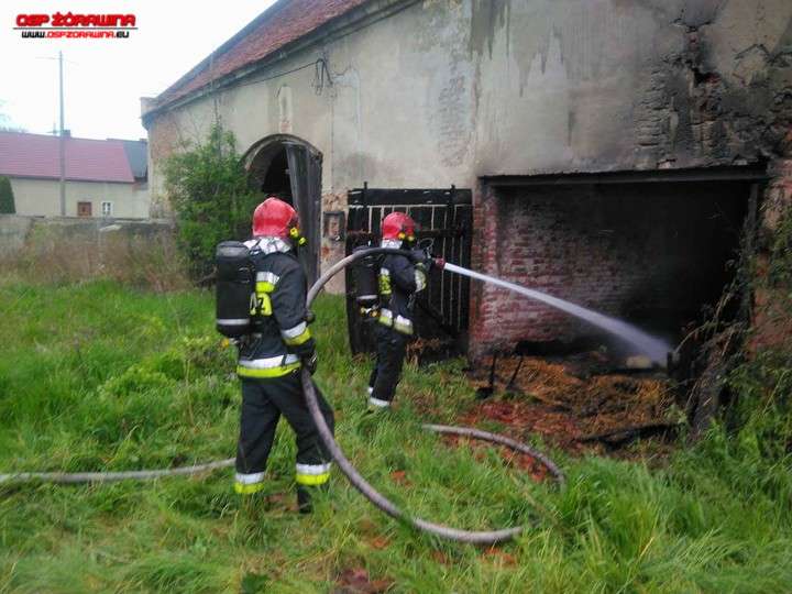 Pożar budynku gospodarczego w Żórawinie